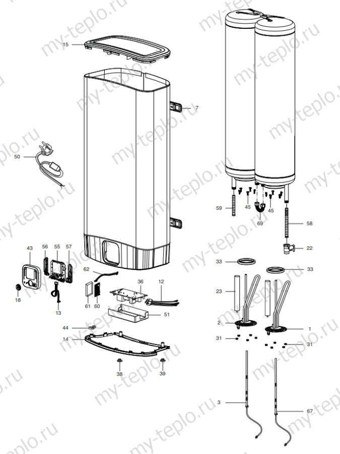 Запчасти Ariston ABS VLS EVO WIFI 80 купить в Симферополе