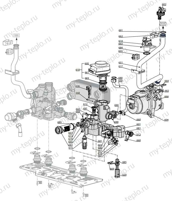 Запчасти Ariston EGIS PLUS 24 CF купить в Симферополе