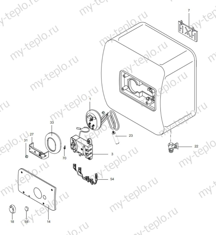 Запчасти для Ariston PRO 10 R/3: схема Запчасти Ariston PRO 10 R/3 купить в Симферополе